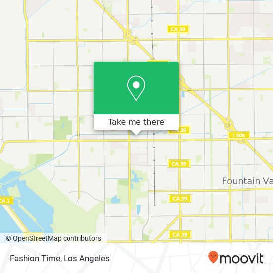 Mapa de Fashion Time, 7171 Warner Ave Huntington Beach, CA 92647