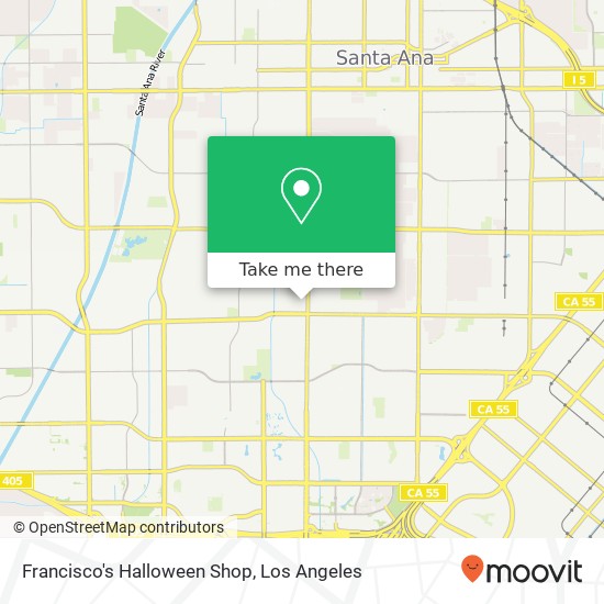 Mapa de Francisco's Halloween Shop, 2120 S Bristol St Santa Ana, CA 92704