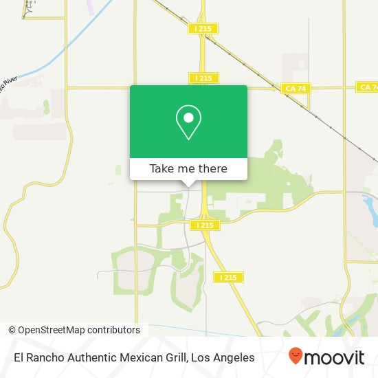 Mapa de El Rancho Authentic Mexican Grill, 27912 Sun City Blvd Menifee, CA 92586