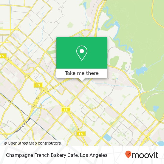 Mapa de Champagne French Bakery Cafe, 3901 Irvine Blvd Irvine, CA 92602