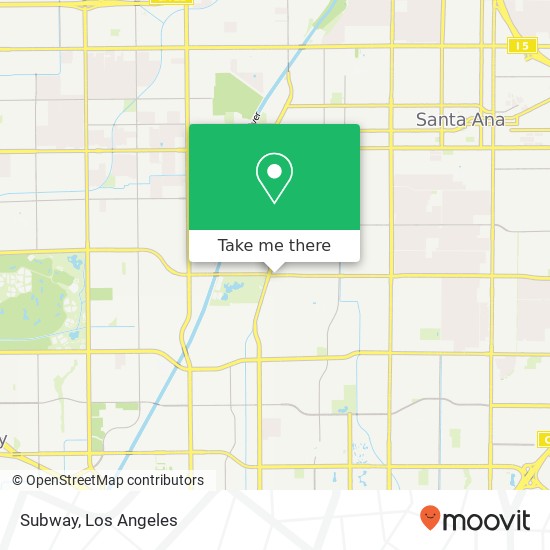 Mapa de Subway, 2633 W Edinger Ave Santa Ana, CA 92704