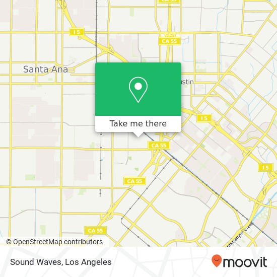 Mapa de Sound Waves, 1406 Ritchey St Santa Ana, CA 92705