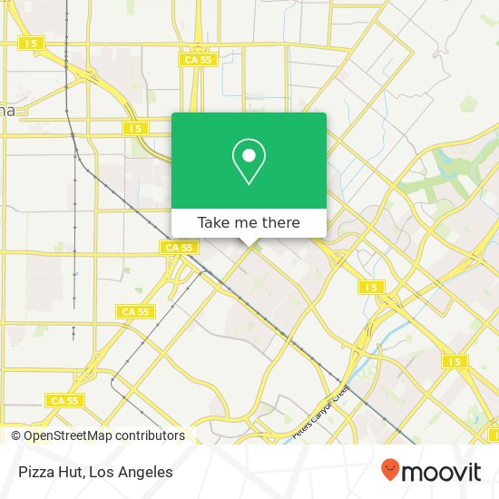 Mapa de Pizza Hut, 14531 Red Hill Ave Tustin, CA 92780