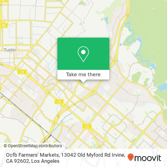 Mapa de Ocfb Farmers' Markets, 13042 Old Myford Rd Irvine, CA 92602