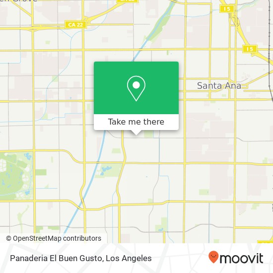 Mapa de Panaderia El Buen Gusto, 2429 W McFadden Ave Santa Ana, CA 92704