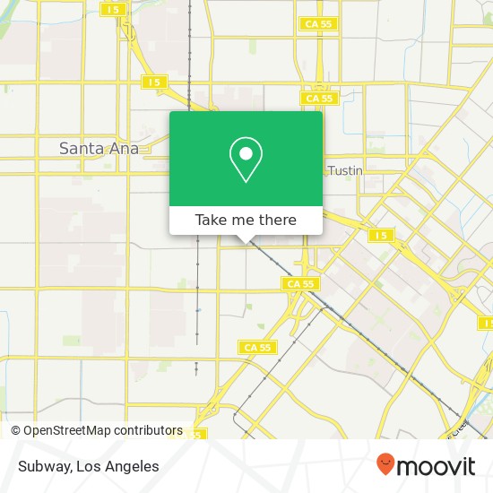 Mapa de Subway, 1701 E McFadden Ave Santa Ana, CA 92705