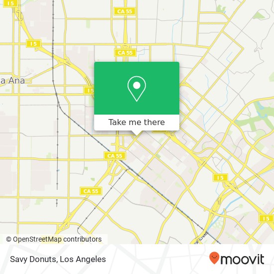 Mapa de Savy Donuts, 14460 Newport Ave Tustin, CA 92780
