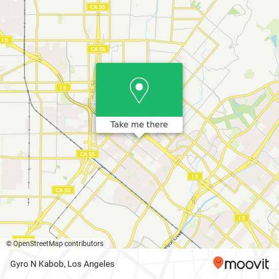 Mapa de Gyro N Kabob, 14145 Red Hill Ave Tustin, CA 92780