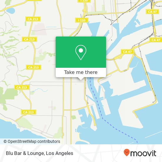 Mapa de Blu Bar & Lounge, 601 S Palos Verdes St San Pedro, CA 90731