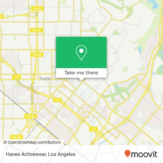 Mapa de Hanes Activewear, 1442 Irvine Blvd Tustin, CA 92780
