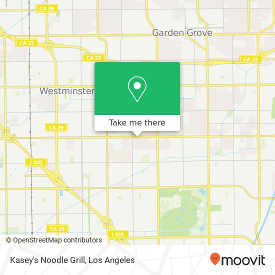 Mapa de Kasey's Noodle Grill, 9600 Bolsa Ave Westminster, CA 92683