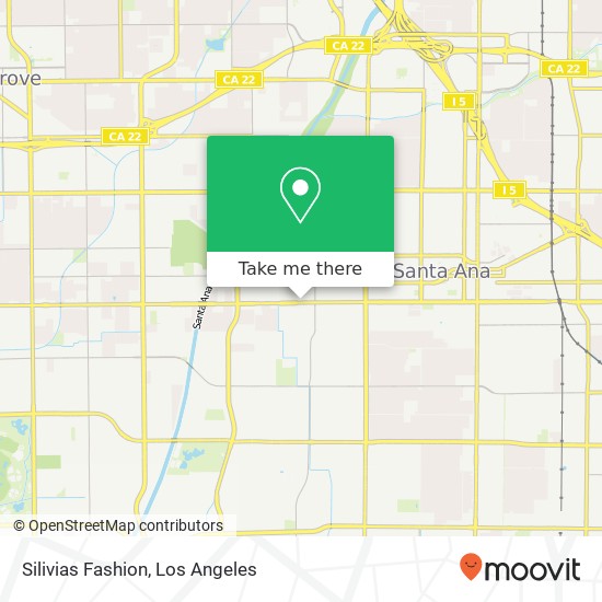 Mapa de Silivias Fashion, 1915 W 1st St Santa Ana, CA 92703