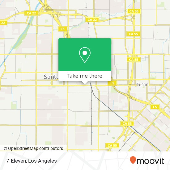 Mapa de 7-Eleven, E 1st St Santa Ana, CA 92701