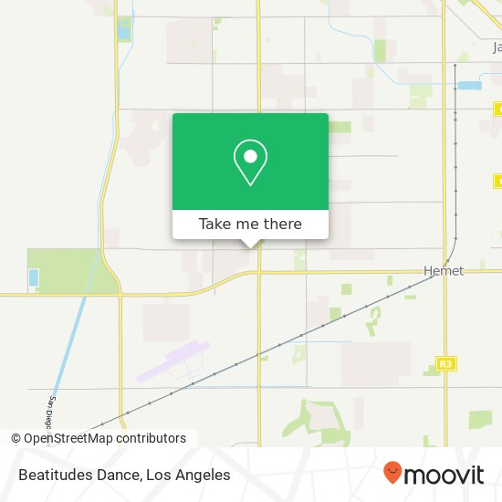 Mapa de Beatitudes Dance, 3481 W Devonshire Ave Hemet, CA 92545