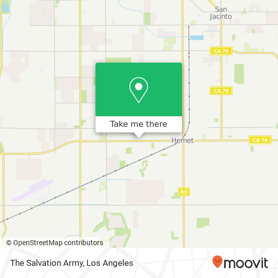 Mapa de The Salvation Army, 1400 W Florida Ave Hemet, CA 92543