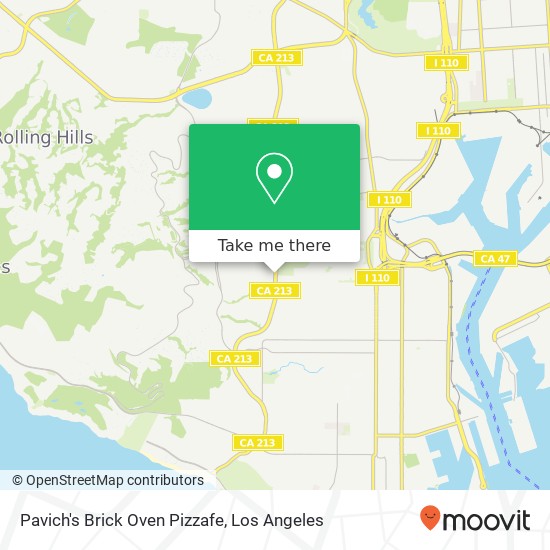 Mapa de Pavich's Brick Oven Pizzafe, 29701 S Western Ave Rancho Palos Verdes, CA 90275
