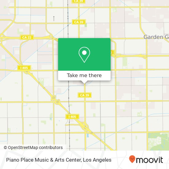 Mapa de Piano Place Music & Arts Center, 14441 Beach Blvd Westminster, CA 92683