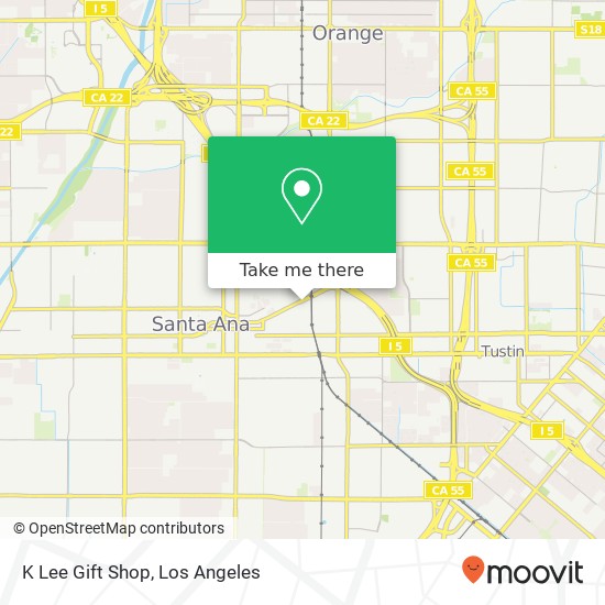 Mapa de K Lee Gift Shop, 1000 E Santa Ana Blvd Santa Ana, CA 92701