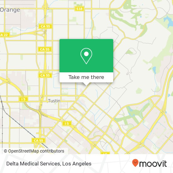 Mapa de Delta Medical Services, 12711 Newport Ave Tustin, CA 92780