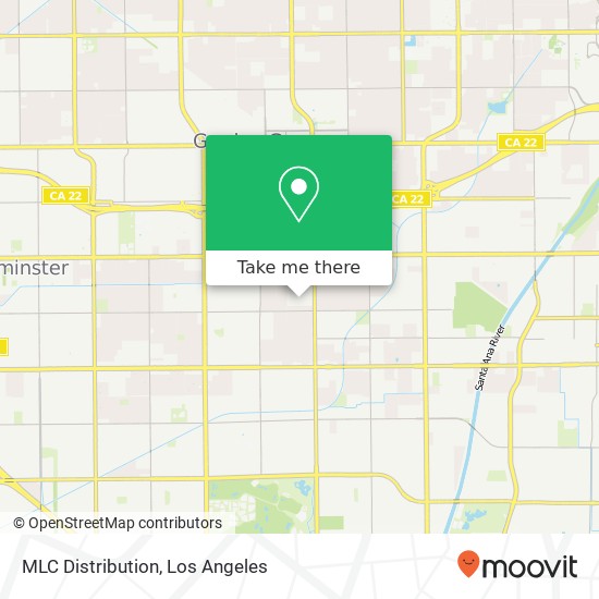 Mapa de MLC Distribution, 10772 Capital Ave Garden Grove, CA 92843