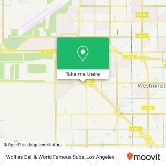 Mapa de Wolfies Deli & World Famous Subs, 5871 Westminster Blvd Westminster, CA 92683