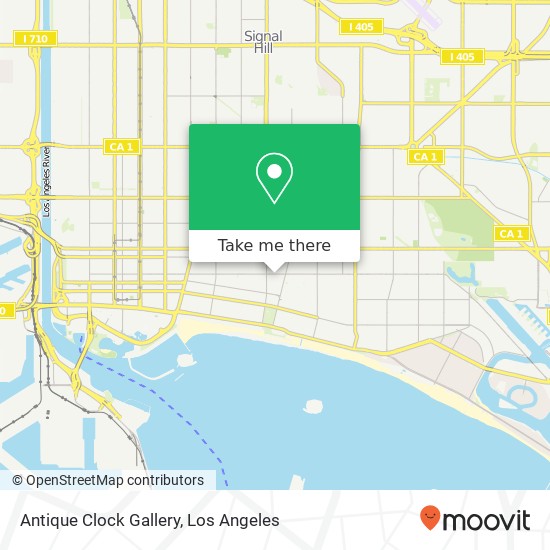 Mapa de Antique Clock Gallery, 2122 E 4th St Long Beach, CA 90814