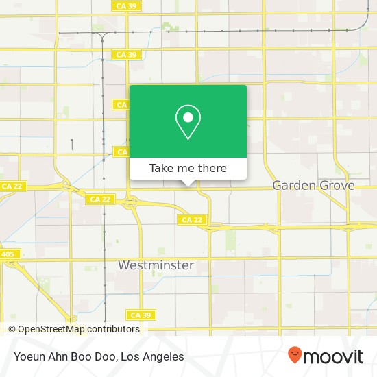 Mapa de Yoeun Ahn Boo Doo, 8851 Garden Grove Blvd Garden Grove, CA 92844