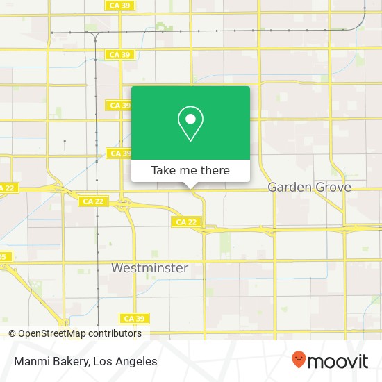 Mapa de Manmi Bakery, 8942 Garden Grove Blvd Garden Grove, CA 92844