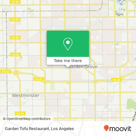 Mapa de Garden Tofu Restaurant, 10130 Garden Grove Blvd Garden Grove, CA 92844