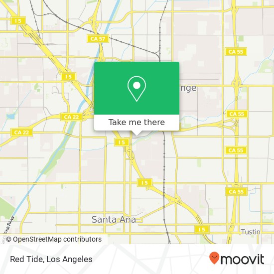 Mapa de Red Tide, 211 E Memory Ln Santa Ana, CA 92706