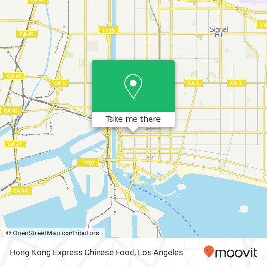 Mapa de Hong Kong Express Chinese Food, 627 Magnolia Ave Long Beach, CA 90802