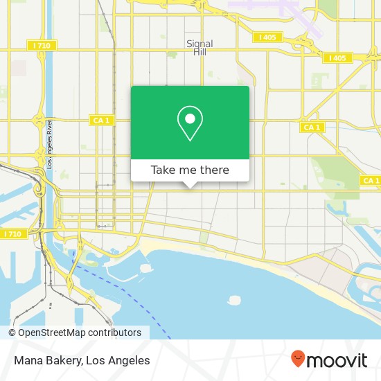 Mapa de Mana Bakery, 1729 E 7th St Long Beach, CA 90813