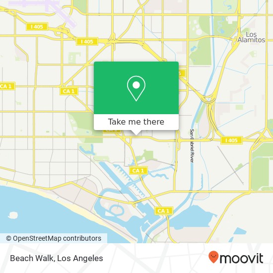 Mapa de Beach Walk, 6049 E 7th St Long Beach, CA 90840