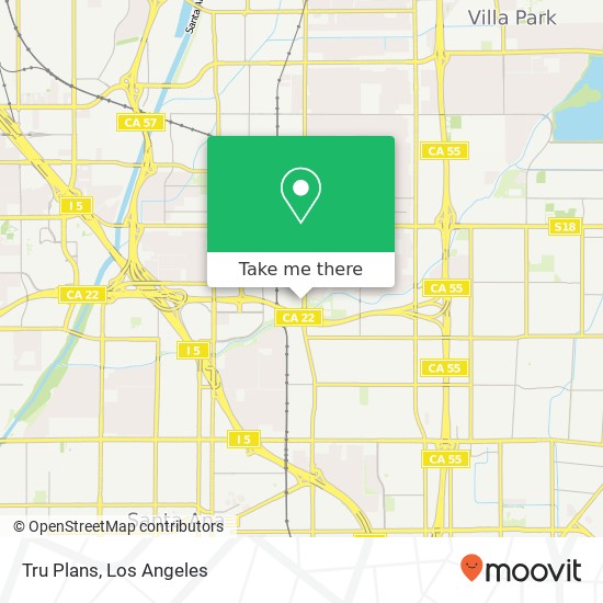 Mapa de Tru Plans, 630 S Glassell St Orange, CA 92866