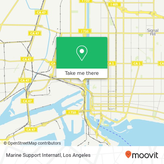Mapa de Marine Support Internatl, 1301 W 11th St Long Beach, CA 90813