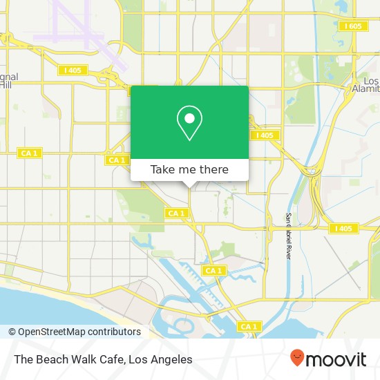 Mapa de The Beach Walk Cafe, N Bellflower Blvd Long Beach, CA 90815