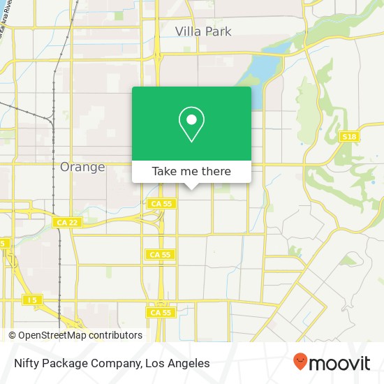 Mapa de Nifty Package Company, 2815 E Ruth Pl Orange, CA 92869