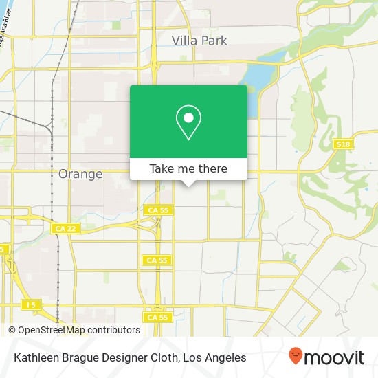 Mapa de Kathleen Brague Designer Cloth, 2825 E Palmyra Ave Orange, CA 92869