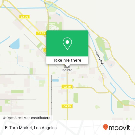 Mapa de El Toro Market, 105 E Main St San Jacinto, CA 92583