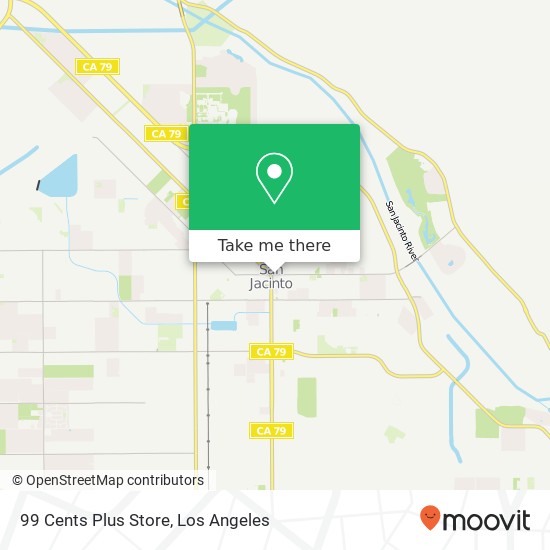 Mapa de 99 Cents Plus Store, 163 E Main St San Jacinto, CA 92583