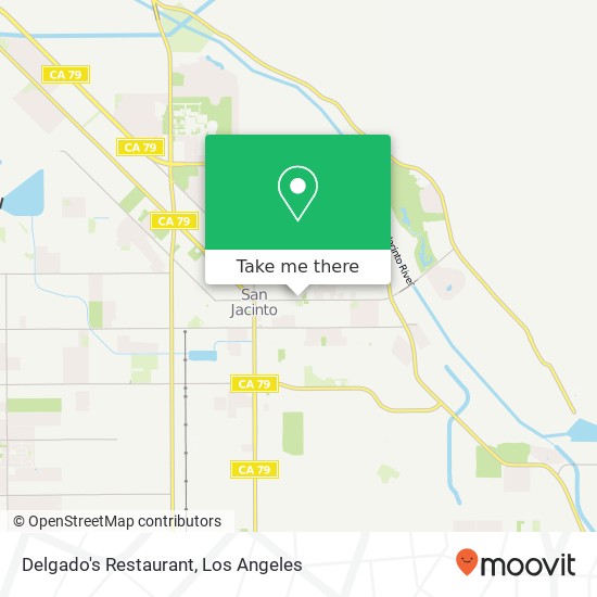 Mapa de Delgado's Restaurant, 517 E Main St San Jacinto, CA 92583