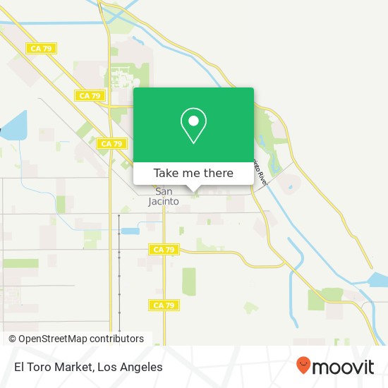 Mapa de El Toro Market, 533 E Main St San Jacinto, CA 92583