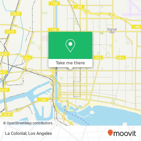 Mapa de La Colonial, 333 W Anaheim St Long Beach, CA 90813
