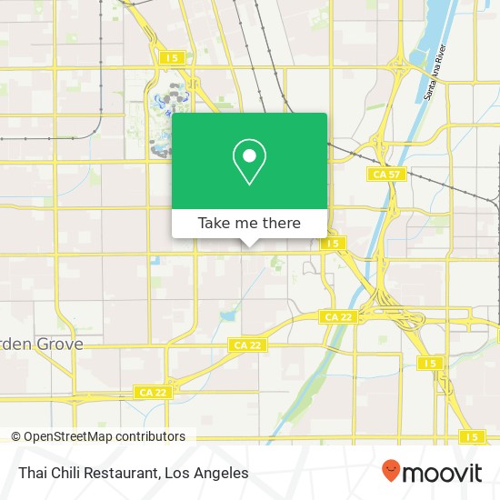 Mapa de Thai Chili Restaurant, 4715 W Chapman Ave Orange, CA 92868