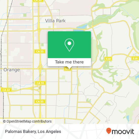 Mapa de Palomas Bakery, 4004 E Chapman Ave Orange, CA 92869