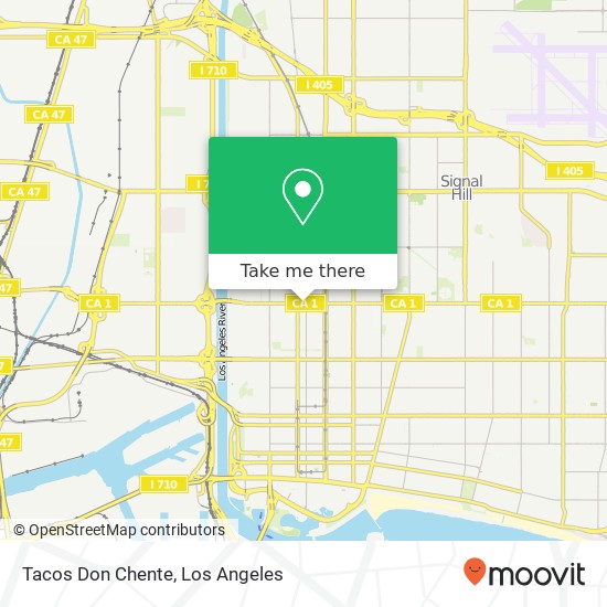 Mapa de Tacos Don Chente, 101 W Pacific Coast Hwy Long Beach, CA 90806