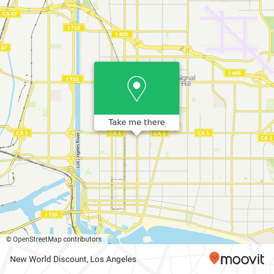 Mapa de New World Discount, 1737 Atlantic Ave Long Beach, CA 90813