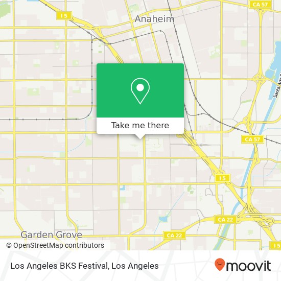 Los Angeles BKS Festival map