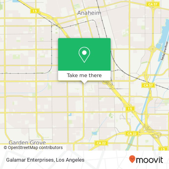 Mapa de Galamar Enterprises, 1850 S Harbor Blvd Anaheim, CA 92802