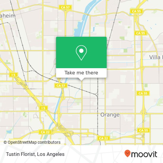 Mapa de Tustin Florist, 920 N Main St Orange, CA 92867